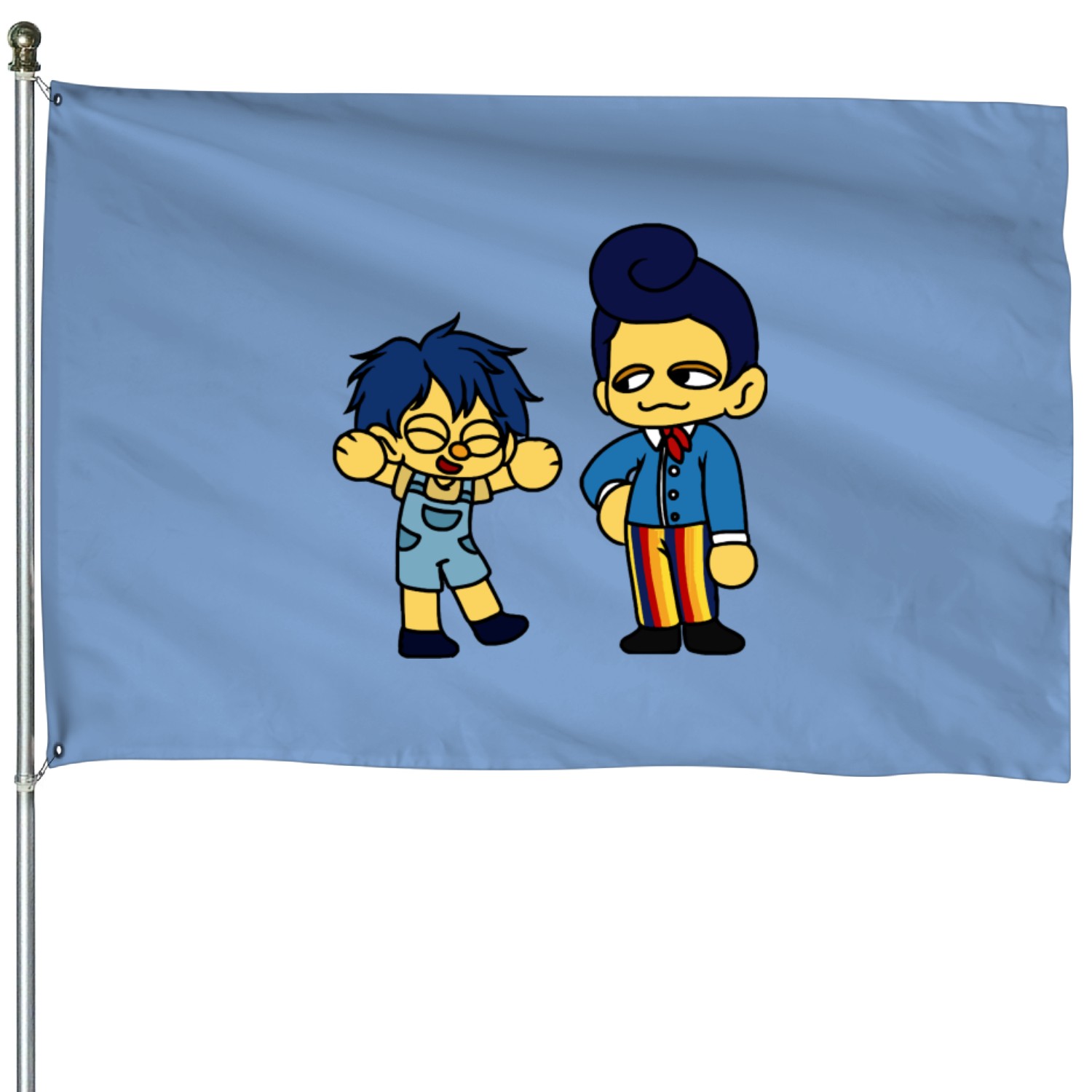 Wally Darling And Yellow Guy Chibi House Flags