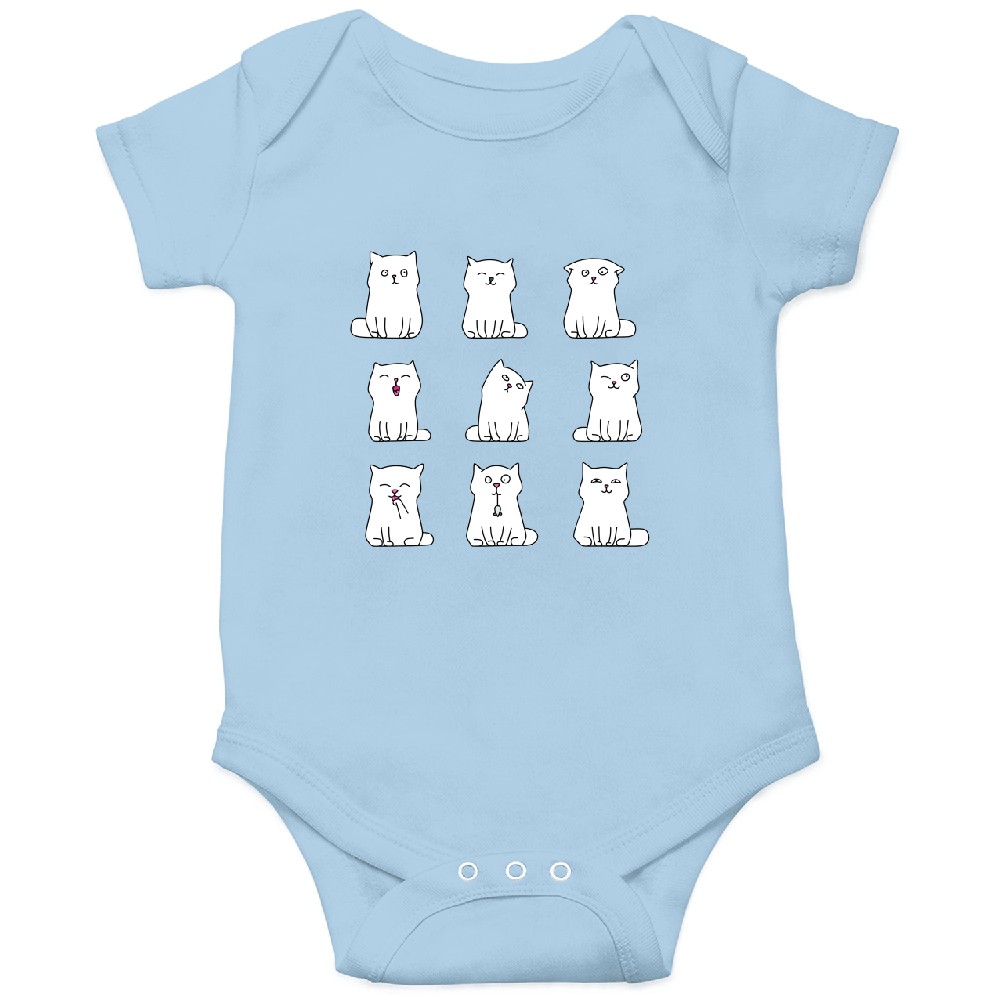 Nine Cute White Kittens Onesie