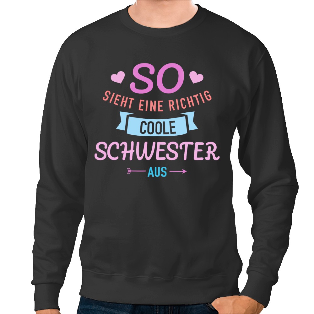 Shirtracer Baby T-Shirt 'So Sieht Eine Richtig Coole Kleine Schwester Aus' In Fuchsia