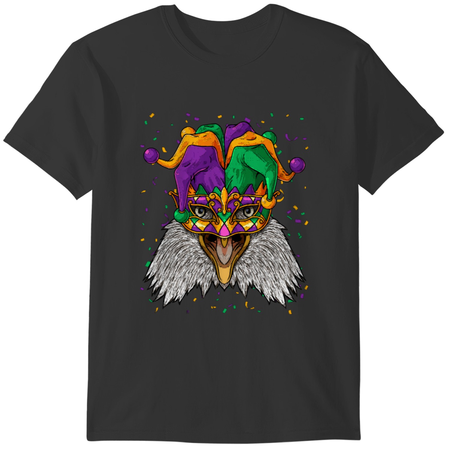 Eagle Mardi Gras Bald Eagle Mardi Gras Animal Face Carnival Jester ...