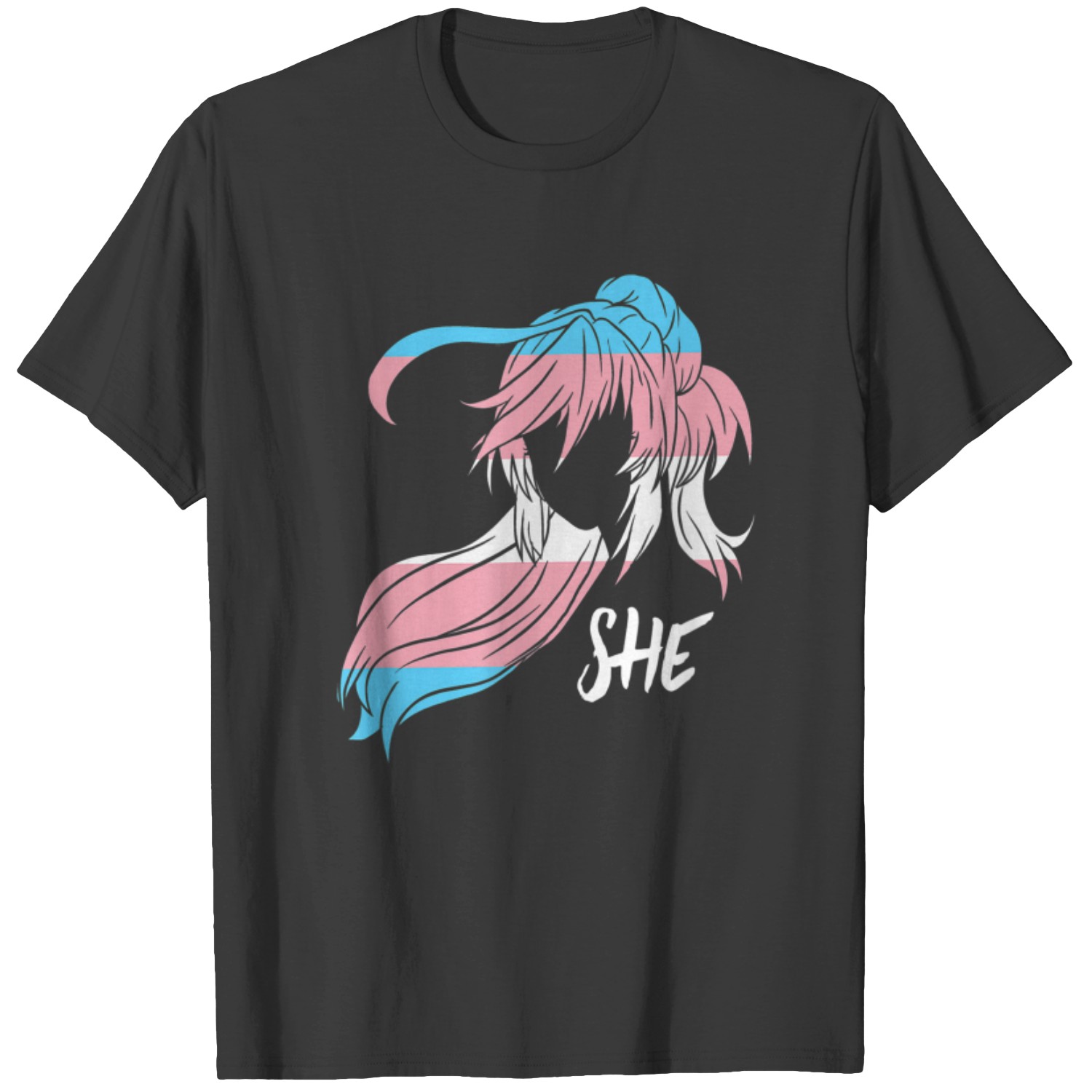 Transgender Anime Transwoman LGBT Trans Flag Pride T-Shirts