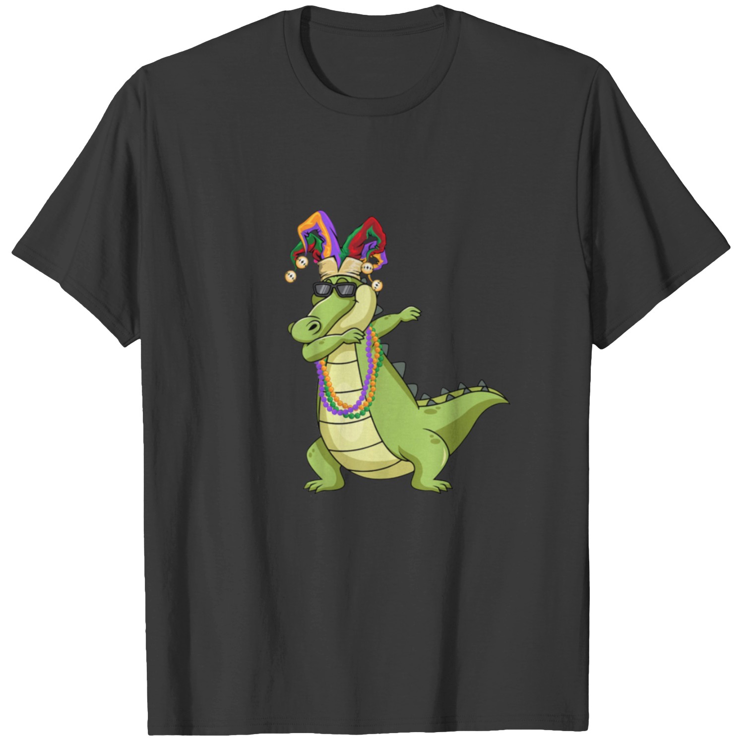 T-shirt Bébé Mardi Gras - Alligator Jester Qui 'dab', Taille Toddler, Violet