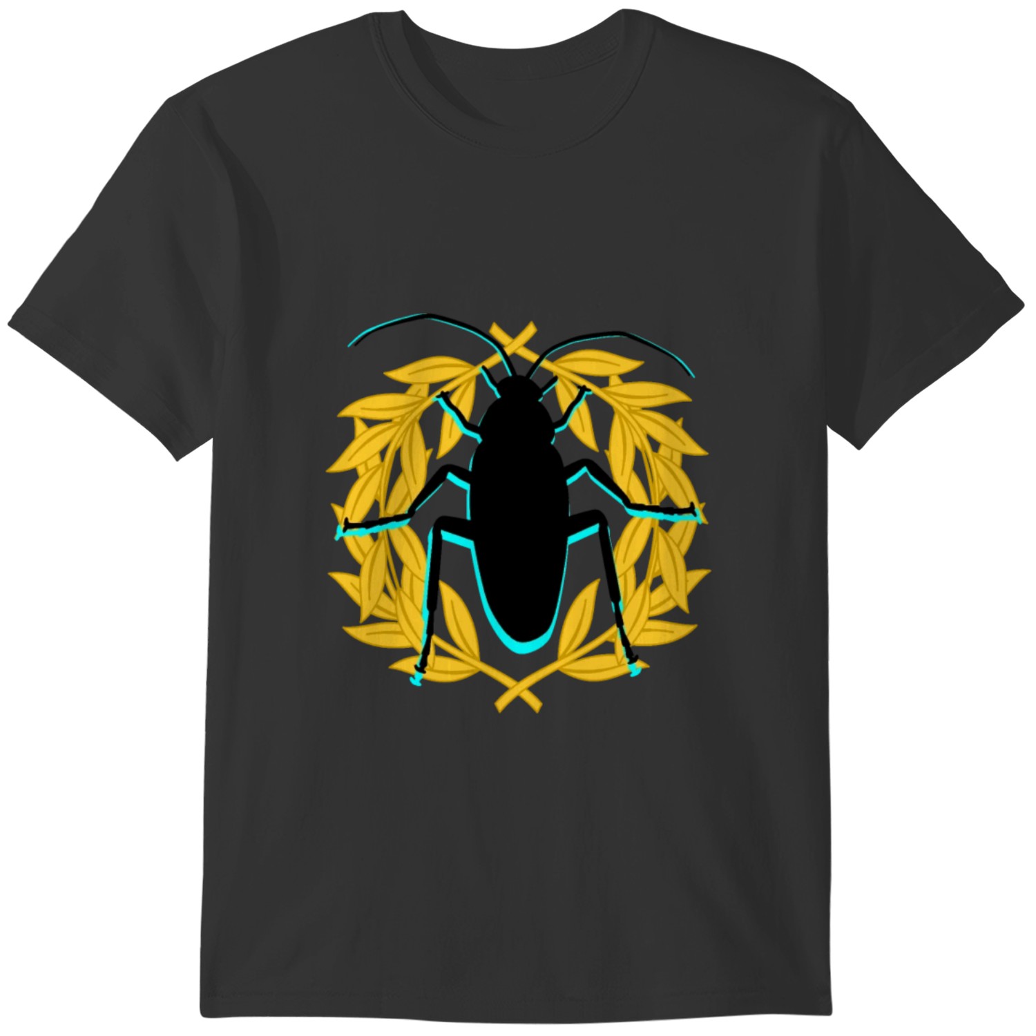 T-shirt Vintage Années 70 Enfant - Motif Cafard Hibou Yeux, Jaune/orange, Taille 10-12 Ans