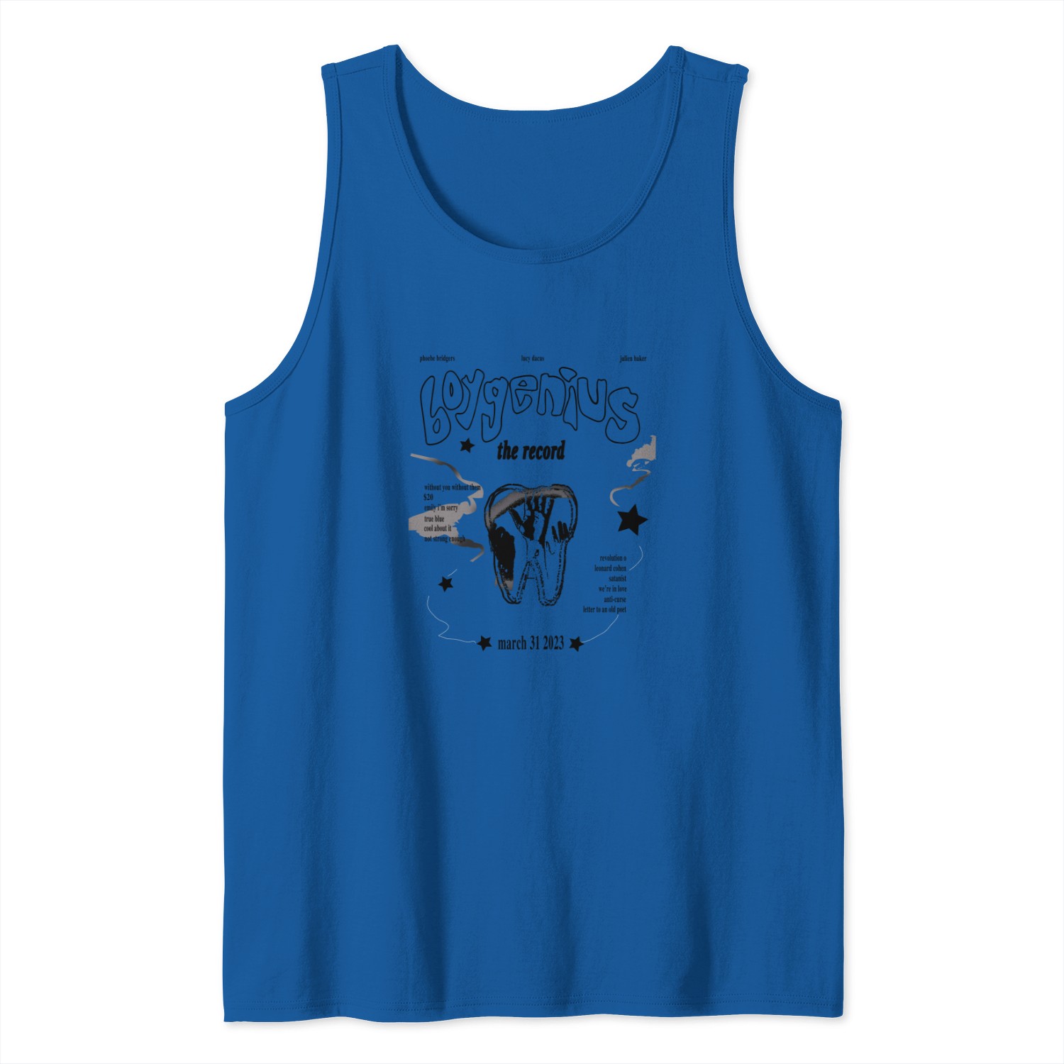 Boygenius Tank Tops, ReSET Tour 2023 Tank Tops, Boygenius Band Tour ...