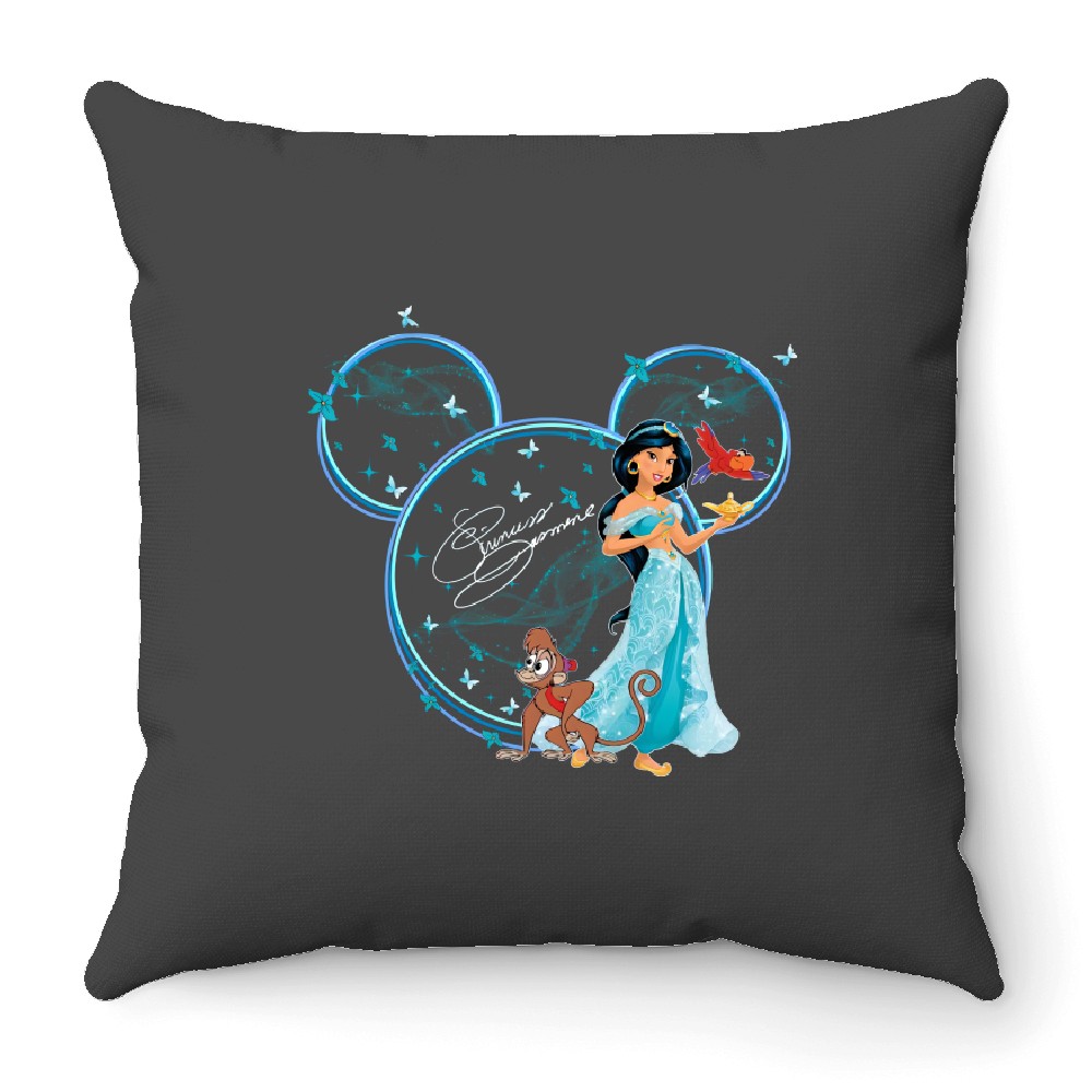 Princess Jasmine Throw Pillows, Disney Jasmine Throw Pillows, Disney