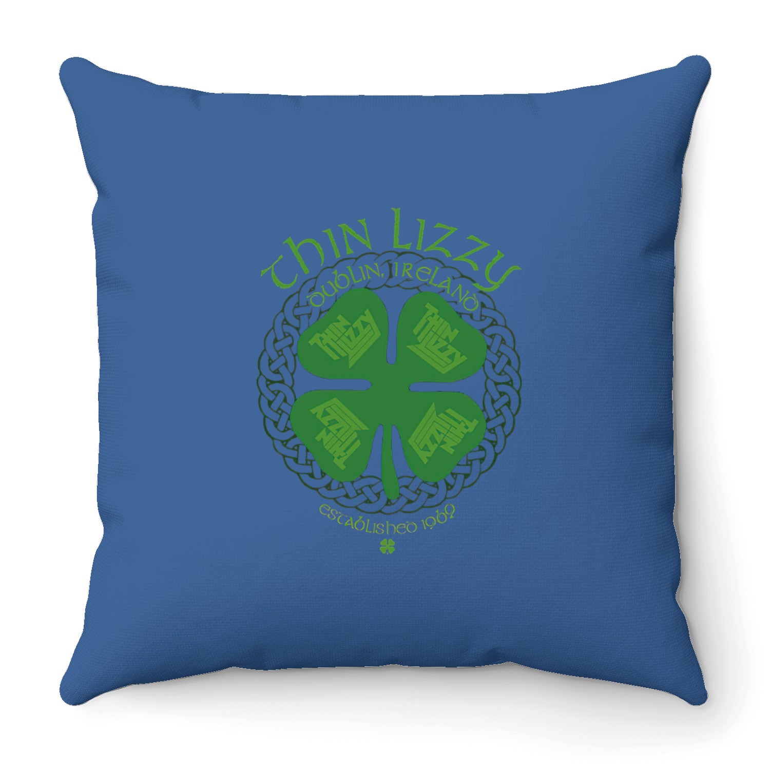 T-Shirt Officiel Thin Lizzy 'Four Leaf Clover' (Trèfle à 4 Feuilles) - Noir - Neuf Avec étiquettes - Taille Disponible