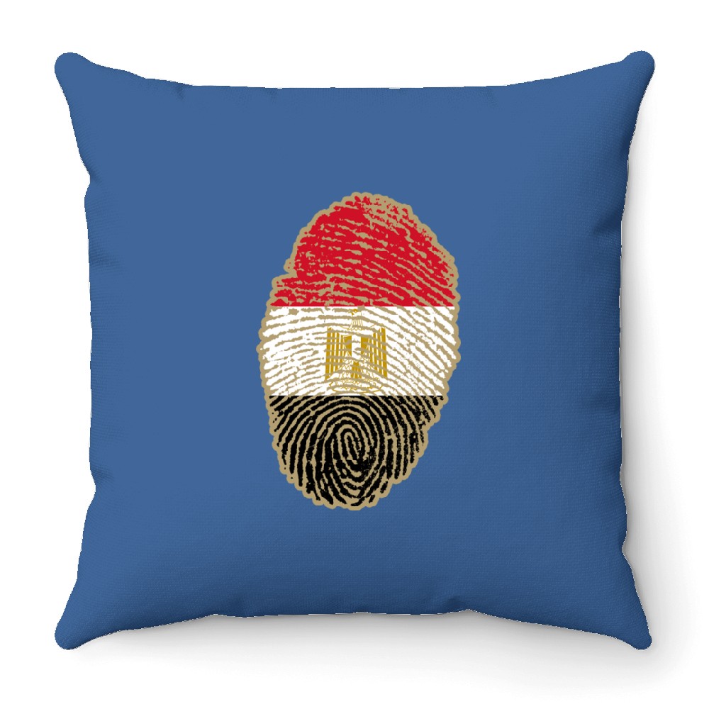 Handprint Egyptian Flag Egypt World Cup Qatar 2022 Throw Pillows