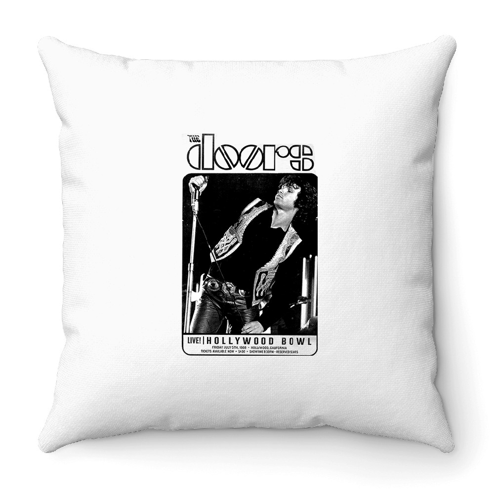 The Doors Live Hollywood Bowl Jim Morrison Rock Throw Pillows Throw Pillows