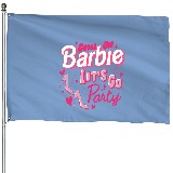 Come On Barbie Let's Go Party House Flags, Barbie Party House Flags
