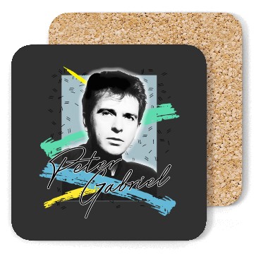 Peter Gabriel / 1980s Aesthetic Fan Art Design - Peter Gabriel - Coasters