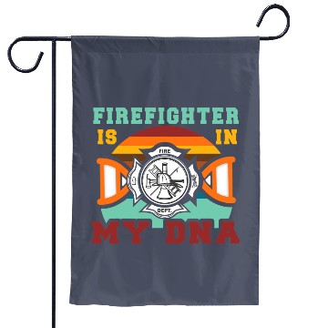 Fireman Firefighter funny firefighter firetruck gift for firefighters 1 Firemen Garden Flags