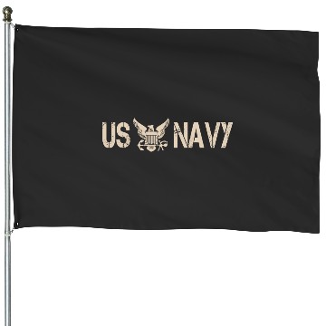 US Navy Vintage Basic House Flags Navy U.S. Military House Flags Naval Veteran Sailor - Navy - House Flags