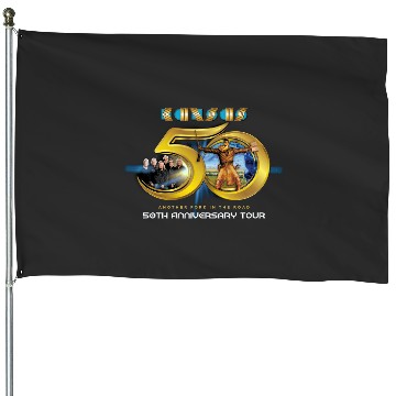 Kansas Rock Band 50th Anniversary Tour 2023, Kansas Band 2023 Tour, Another Fork In The Road House Flags