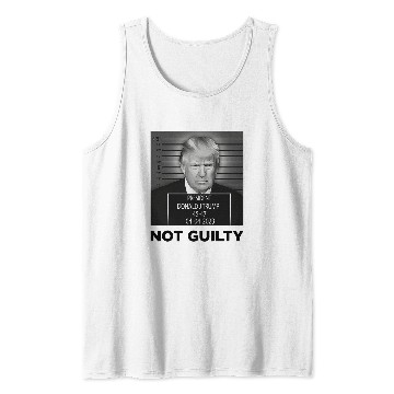 President Donald Trump Not Guilty Tank Tops, Donald Trump Police Mugshot Tank Tops, Trump Vintage Tank Tops