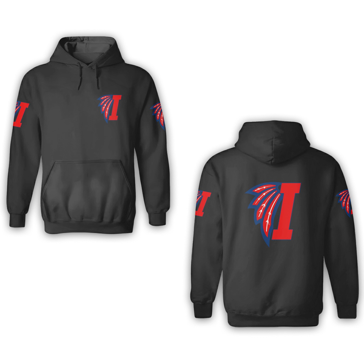 Itawamba Community College Indians In Fulton 3d Hoodies