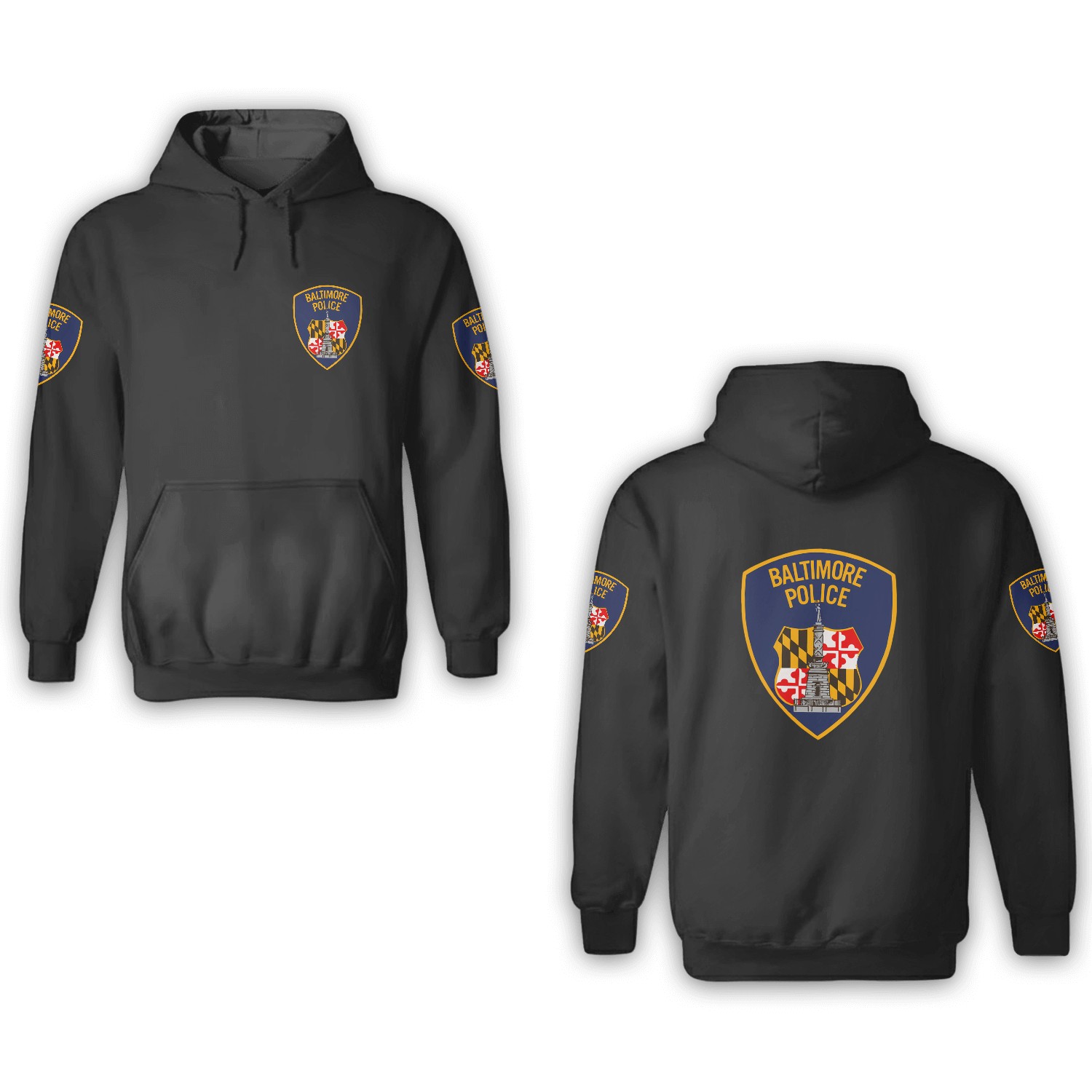 Police Departt Baltimore City In Maryland Pecial Wat 1 3d Hoodies