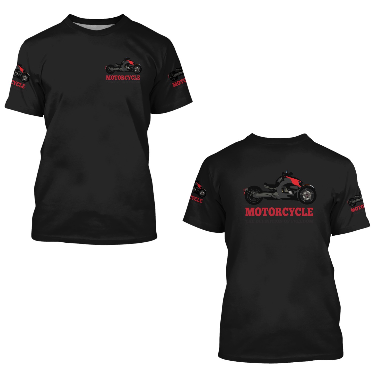 Can-am Ryker Red - Motorcycle The Definition Of Freedom - Can Am - 3d T Shirts