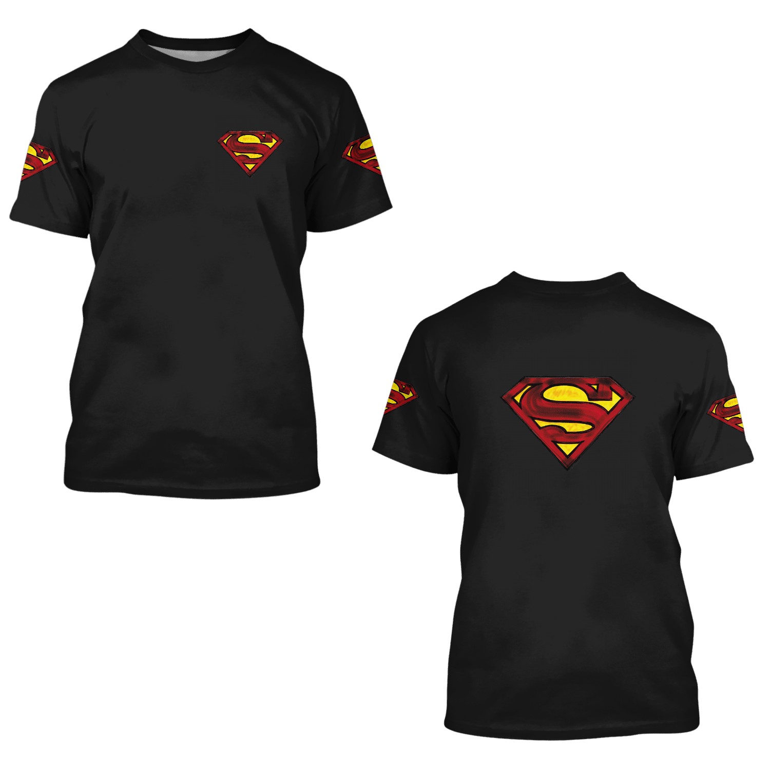 Superman Charcoal Shield 3d T Shirts
