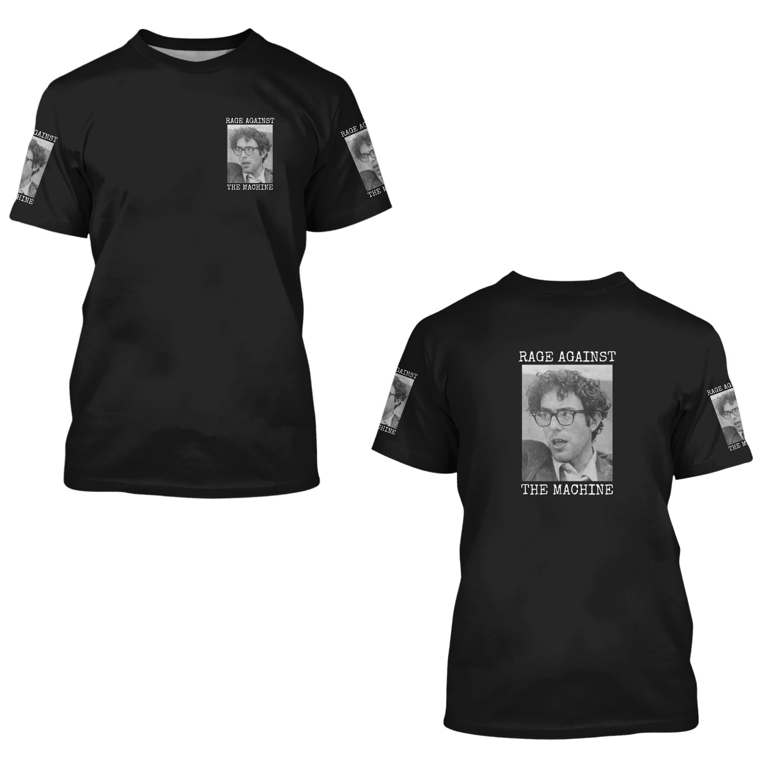 Rage Against Young Bernie Sanders 3d T Shirts