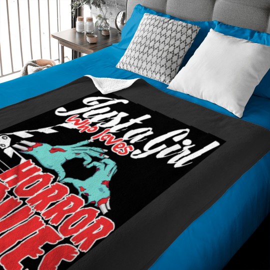 I Love Horror Movies Gifts Horror Movie Addict Baby Blankets