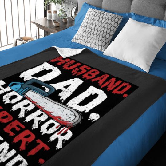 Halloween Horror Movie for your Horror Movie Dad Baby Blankets