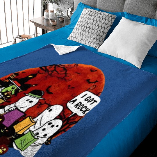 I Got A Rock Its the Great Pumpkin Charlie Brown Halloween, Halloween Party Baby Blankets