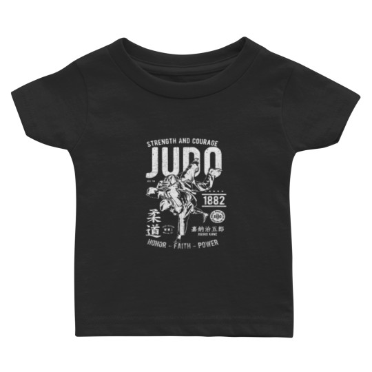 Judo MMA Martial Arts Strength Courage Honor Faith Baby T Shirts