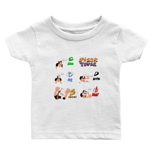 Pizza tower game peppino gradesset Baby T Shirts