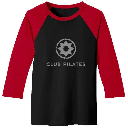 Club Pilates Distressed Grey Logo51 Baseball Tees