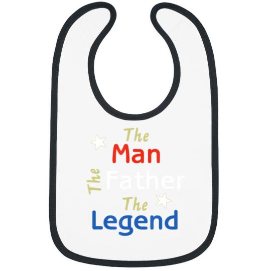 mens the man the father the legend father's day gift Bibs
