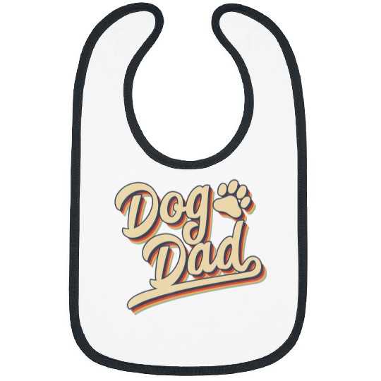 mens dog father retro vintage dog dad father's day Bibs