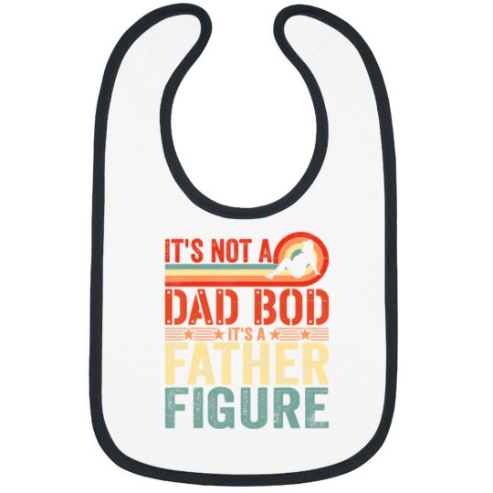 mens vintage its not a dad bod its a father figure funny father Bibs