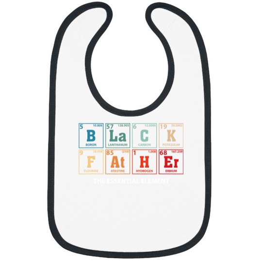 Black Father  Element Father's Day Funny Black Dad Bibs