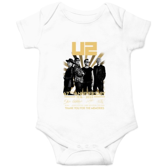 Bodis Bebé 47th Anniversary U2 Band Signature U2 Merch para Hombre Mujer