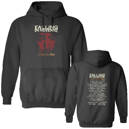 Falling In Reverse The Popular Mons Tour 2023 Double Sided Hoodies, Falling In Reverse Rock Band Fan Double Sided Hoodies