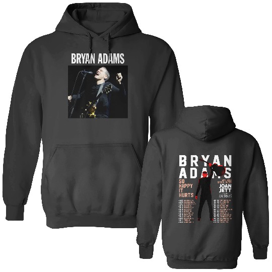Bryan Adams So Happy It Hurts Tour 2023 Merch, Bryan Adams Tour 2023 Double Sided Hoodies