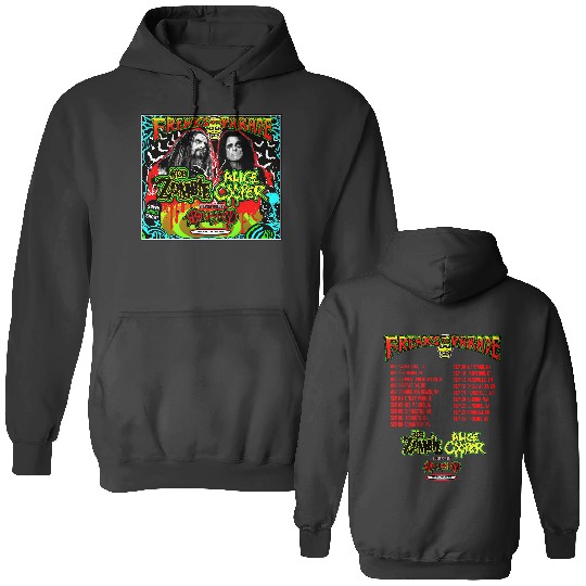 Rob Zombie and Alice Cooper  Freaks on Parade Tour Double Sided Hoodies