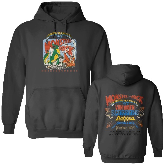 Vintage 1988 Monsters of Rock Tour Double Sided Hoodies