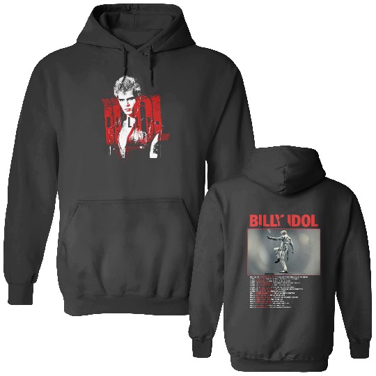 Discover Billy Idol Live Tour 2023 Double Sided Hoodies, Billy Idol Concert 2023 Double Sided Hoodies