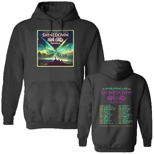 Discover shine down The Revolutions Live Tour 2023 Double Sided Hoodies