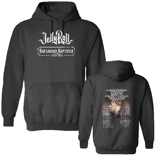 Jelly Roll Backroad Baptism 2023 Tour Double Sided Hoodies, Music 2023 Tour Double Sided Hoodies, Jelly Roll Concert 2023