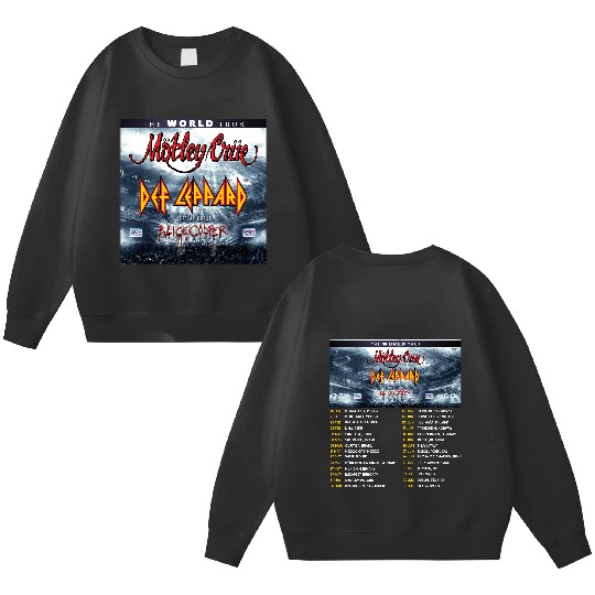 Def Leppard x Motley Crue World Tour 2023 Concert Double Sided Sweatshirts