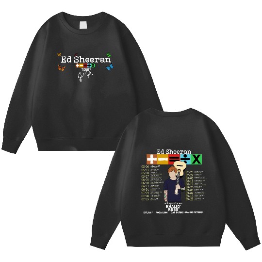 Ed Shee Tour 2023 Bad Habit Double Sided Sweatshirts, Mathematics Tour 2023 Double Sided Sweatshirts, Ed Shee