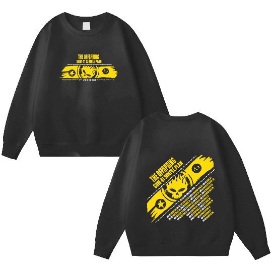 The Offspring 2023 Concert Double Sided Sweatshirts, The Offspring Let The Bad Times Roll Tour 2023 Double Sided Sweatshirts