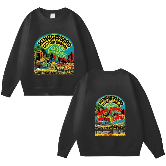 King Gizzard & The Lizard Wizard USA Residency Tour 2023 Double Sided Sweatshirts
