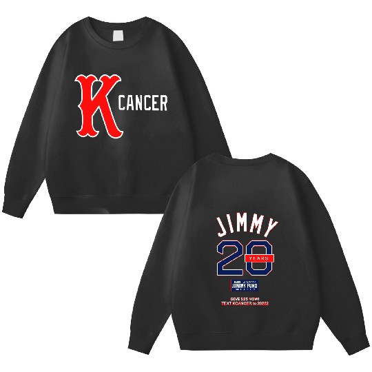Baseball Boston Red Double Sided Sweatshirts, The Jimmy Fund K Cancer Double Sided Sweatshirts