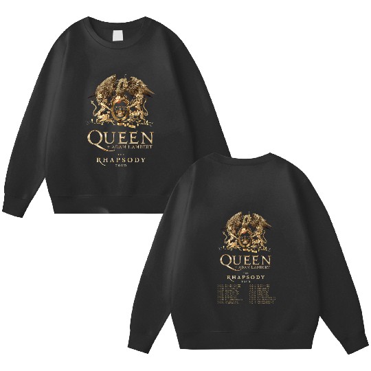 Discover Queen The Rhapsody Tour 2023 Double Sided Sweatshirts, Queen Rock Double Sided Sweatshirts, The Rhapsody US Tour With Date Double Sided Sweatshirts