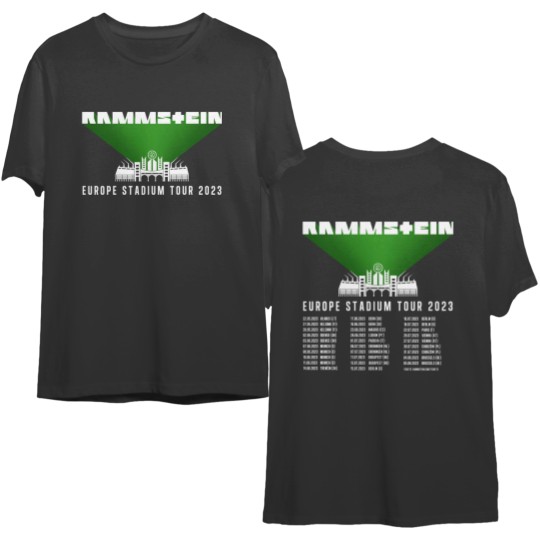Ramm-stein 2023 Stadium Europe Tour Double Sided T Shirts, Ramm-stein Double Sided T Shirts
