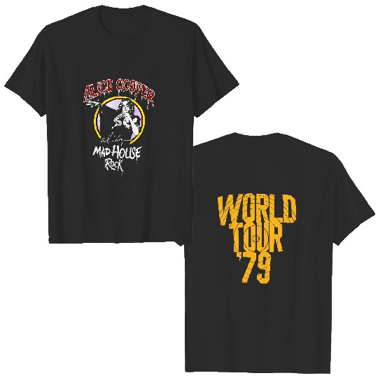 Alice Cooper Madhouse of Rock 1979 World Tour Horror T-Shirt