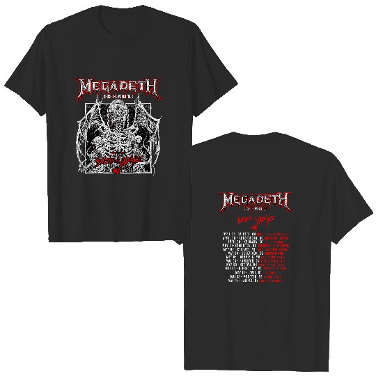 Megadeth Band Shirt Crush The World Tour Shirts Megadeth Tour 2023 Shirt Megadeth 2 Sides T-shirt